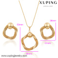 63827 Xuping nuevo llega el sistema barato plateado oro de la joyería de la moda de Fashional 18K